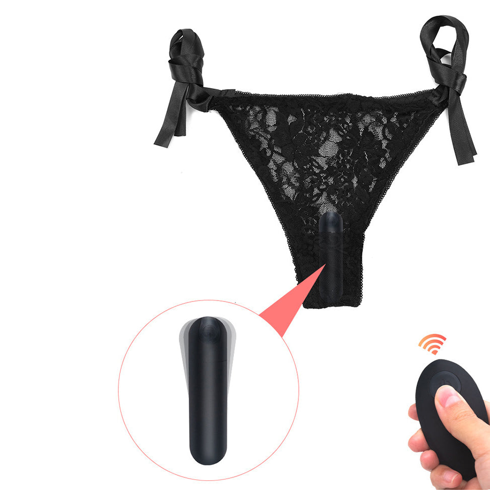 Panties with remote vibrator