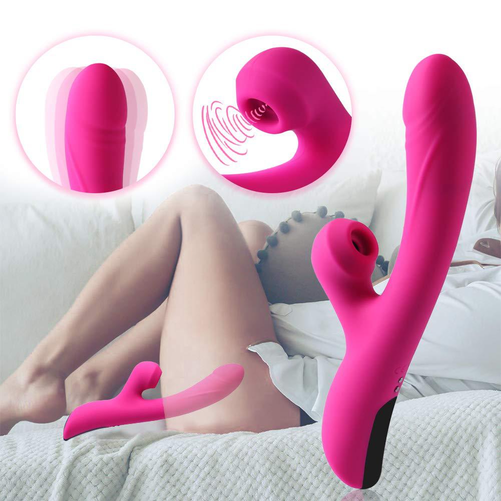 Sucking Rabbit Vibrator , Hidden Innuendo Sucking Vibrator for Women with 3 intense Suction modes, 10 Vibration modes  Rechargeable