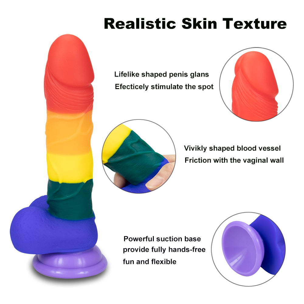 Dildo, Rainbow Rod Dildo,womens dildo,womens dildos,suction cup dildo,couples dildo