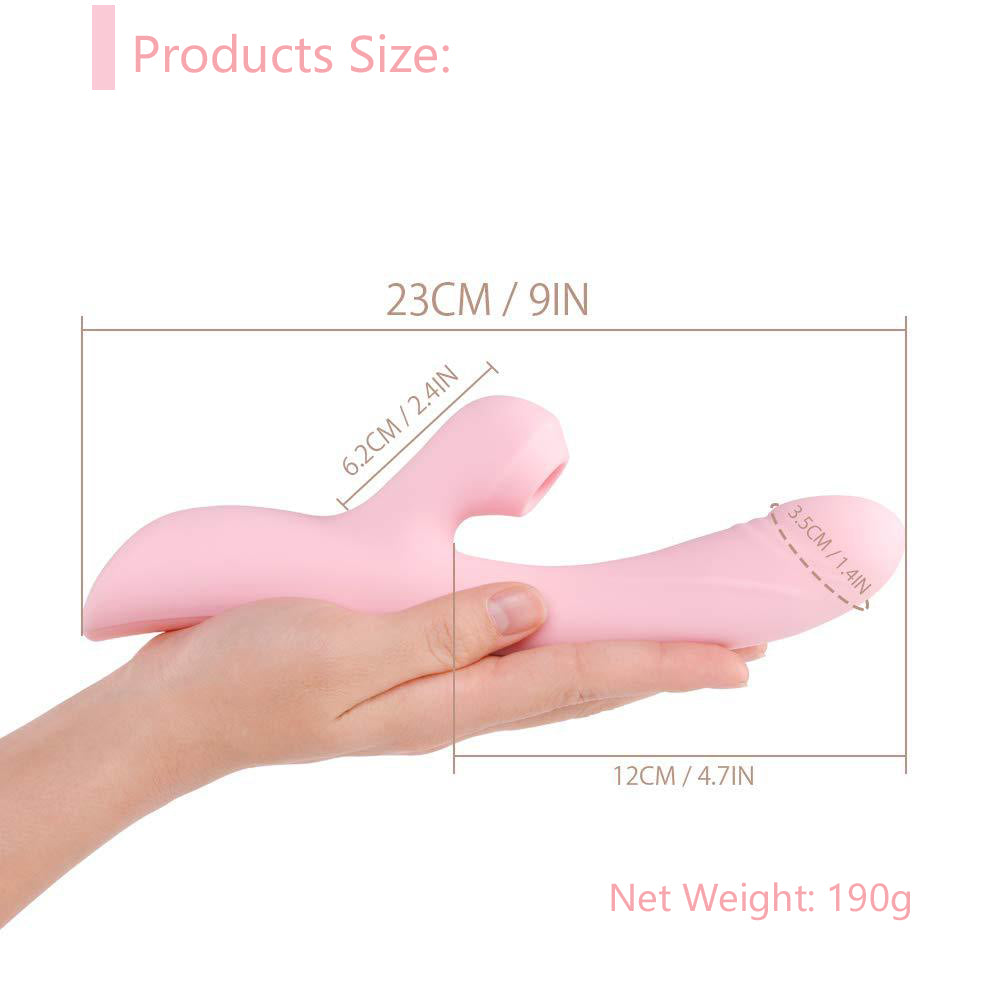 Sucking Rabbit Vibrator , Hidden Innuendo Sucking Vibrator for Women with 3 intense Suction modes, 10 Vibration modes  Rechargeable