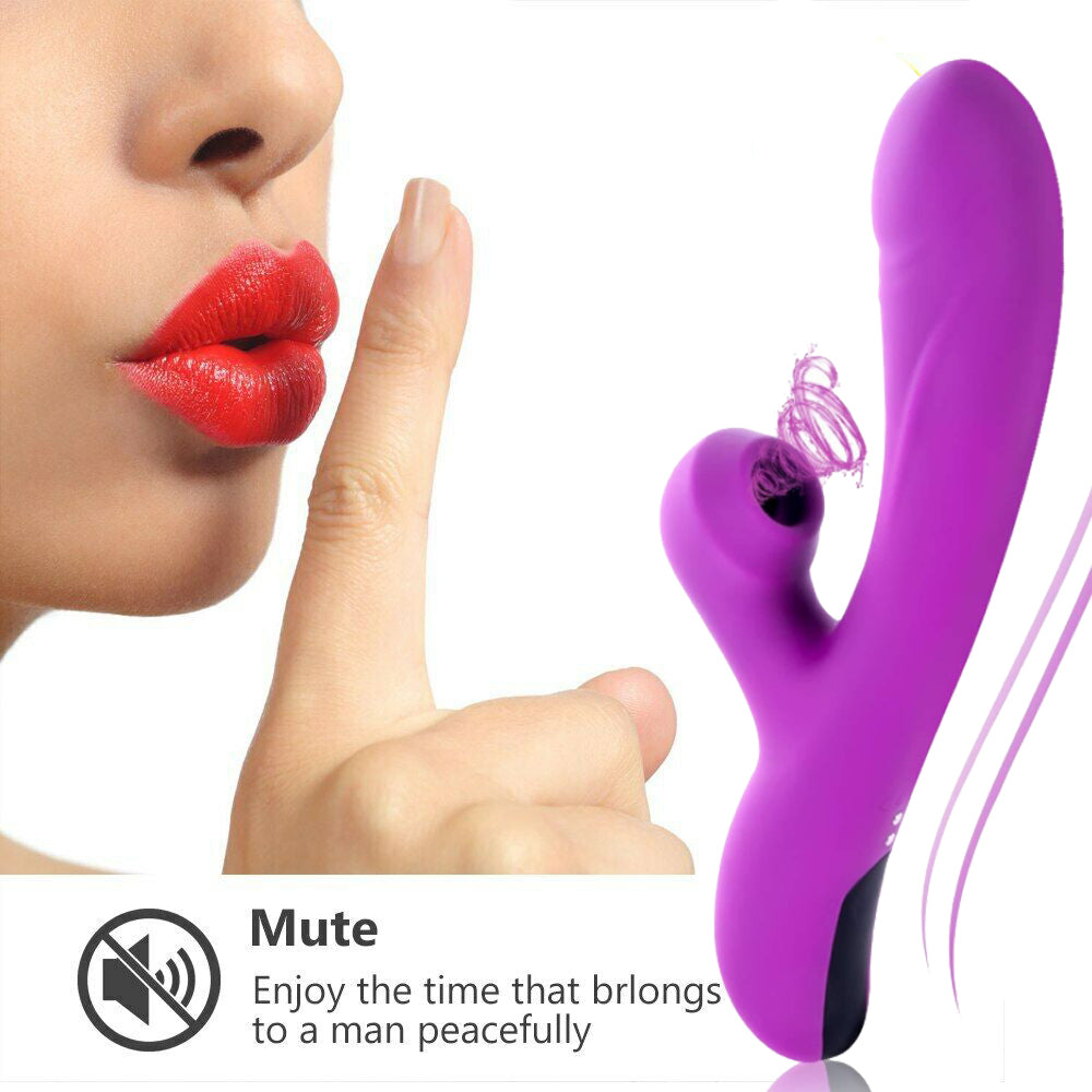 Sucking Rabbit Vibrator , Hidden Innuendo Sucking Vibrator for Women with 3 intense Suction modes, 10 Vibration modes  Rechargeable