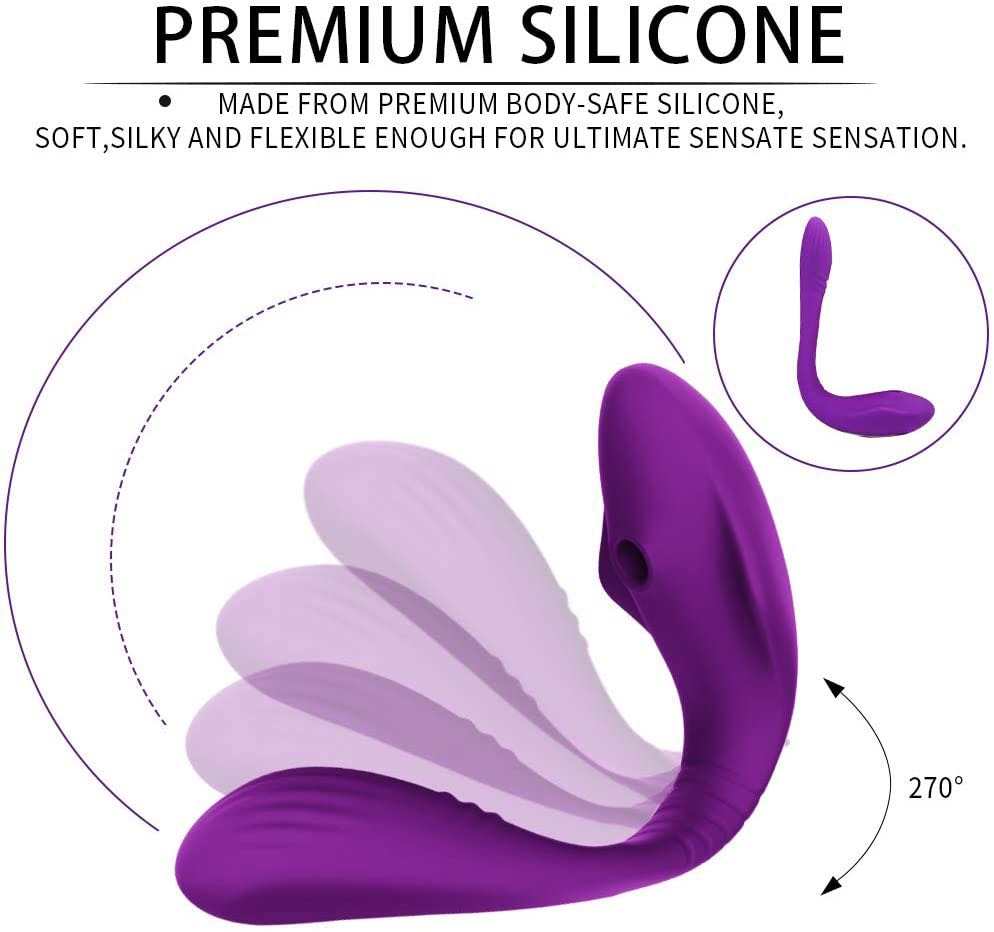 Couples vibrator with clit stimulation,Rechargeable Clitoral & G-Spot Vibrator, Waterproof Couples Vibrator with Powerful Vibrations and sucking, Wireless Remote Control Clitoris G Spot Stimulator, Adult Sex Toy for Women Solo Play or Couples Fun