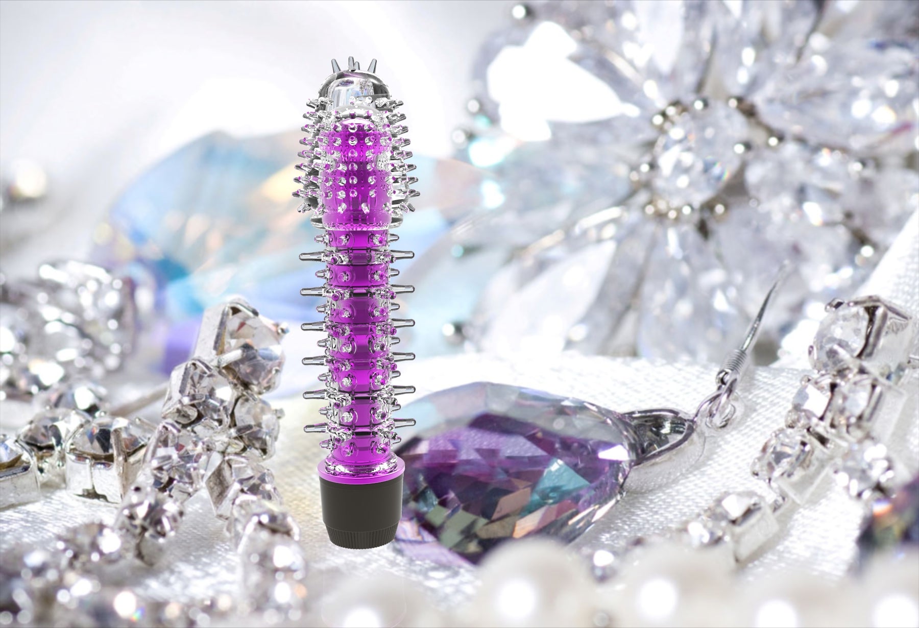 Prickle Pickle studded vibrating dildo, Studded vibrating  dildo, runs off AA batteries