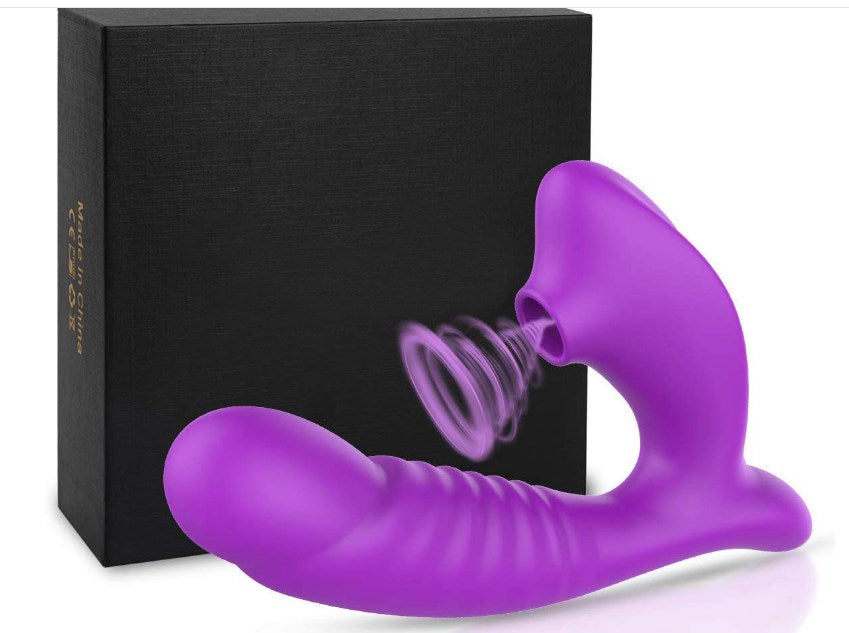 Dildo Vibrator, Hidden Innuendo Sucking Vibrator for Women with 7 Intense Suction,  Rechargeable